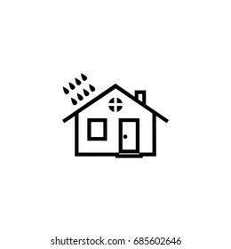 House and rain icon