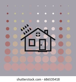 House and rain icon
