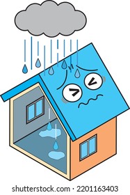 A house with a rain leak problem