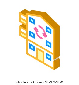 house ranovation isometric icon vector. house ranovation sign. isolated symbol illustration
