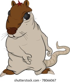 House rat. Cartoon