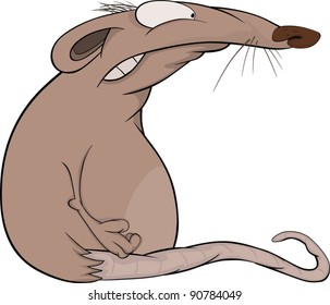 House rat. Cartoon