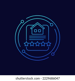 house rating icon, linear design
