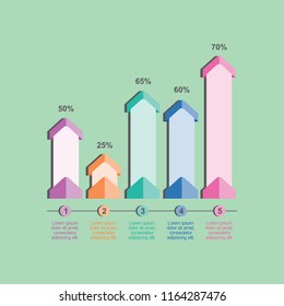 House Real Estate Bar Chart Graph Diagram Statistical Business Infographic