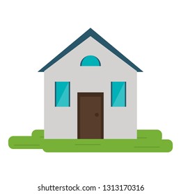 House real estate cartoon isolated