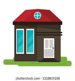 House real estate cartoon isolated