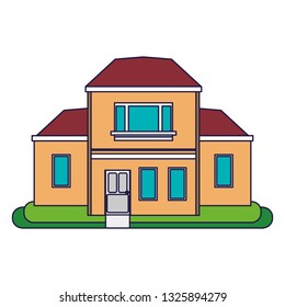 House real estate cartoon isolated