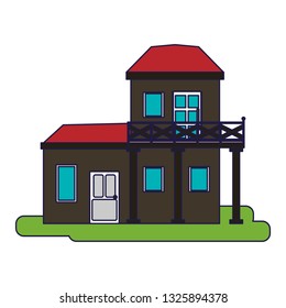 House real estate cartoon isolated