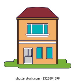 House real estate cartoon isolated