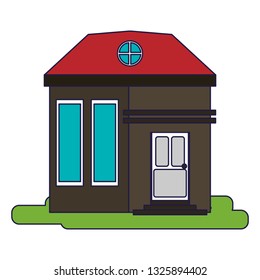 House real estate cartoon isolated