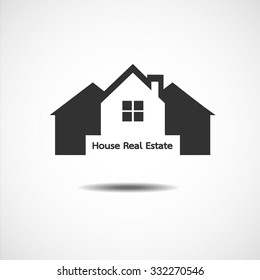  House Real Estate country logo design Vector illustration EPS10