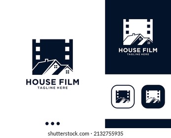 diseño del logotipo de producción de películas inmobiliarias