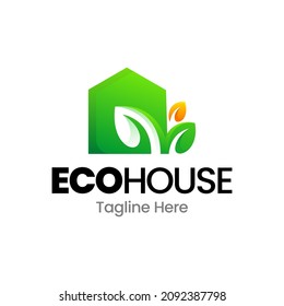 house Real estate gradient logo design