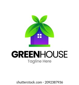 diseño del logotipo del gradiente inmobiliario