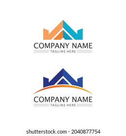 house and Real estate and home buildings vector logo icons template