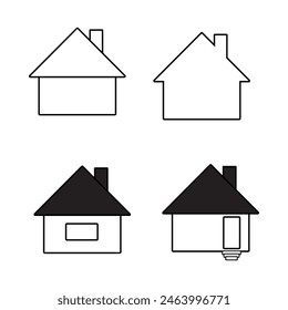 House or Real Estate. Home Outline Icons.