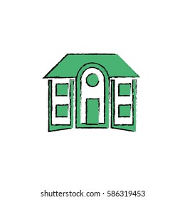 House real estate icon vector illustration graphic design