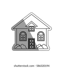 House real estate icon vector illustration graphic design