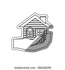 House real estate icon vector illustration graphic design