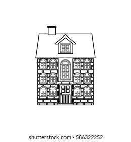 House real estate icon vector illustration graphic design