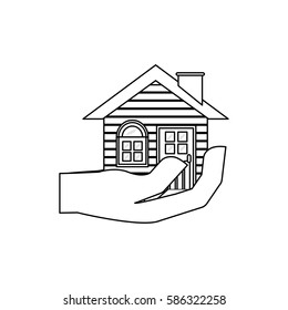 House real estate icon vector illustration graphic design