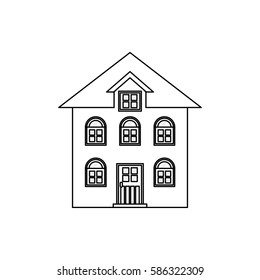 House real estate icon vector illustration graphic design