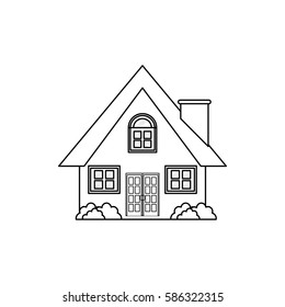 House real estate icon vector illustration graphic design