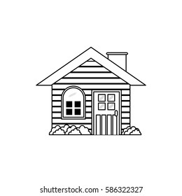 House real estate icon vector illustration graphic design