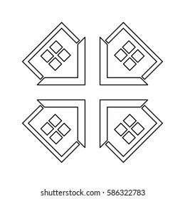 House real estate icon vector illustration graphic design