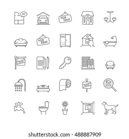 house and real estate icons set for your design