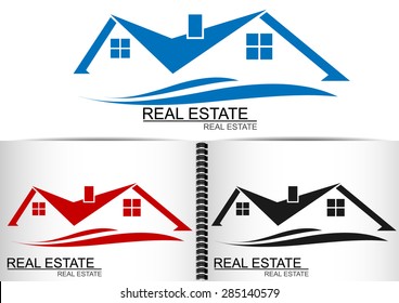 House Real Estate logo blue design