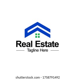 house real estate logo company template 