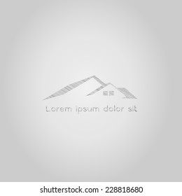 House  Real Estate  logo design , concept sketch 5