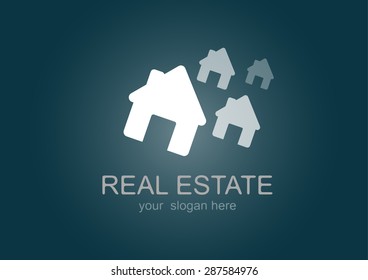 House  Real Estate logo icon  white design