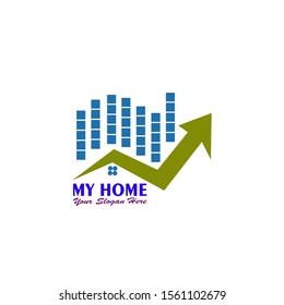 house real estate logo template vector