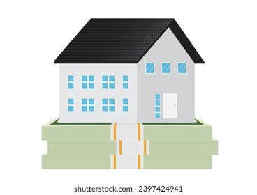 House Real Estate Property. Saving Money for House. House Loan or Mortgage Concept. 