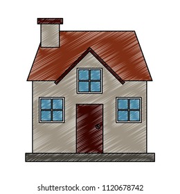 House real estate scribble