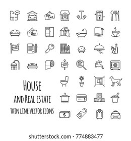House and real estate vector icons set for your design svg