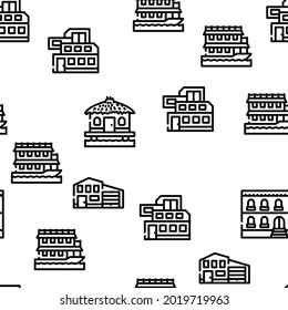 Ilustración de líneas delgadas del vector inmobiliario de la casa