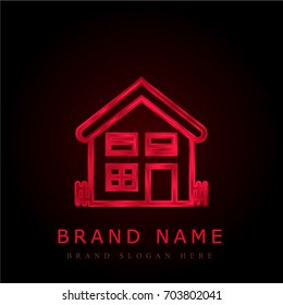 House red chromium metallic logo