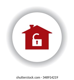House, red isolated white background
