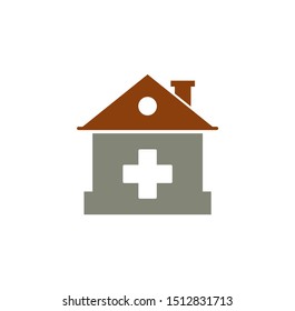 House related icon on background for graphic and web design. Simple illustration. Internet concept symbol for website button or mobile app.