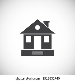 House related icon on background for graphic and web design. Simple illustration. Internet concept symbol for website button or mobile app.