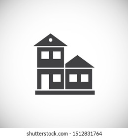 House related icon on background for graphic and web design. Simple illustration. Internet concept symbol for website button or mobile app.
