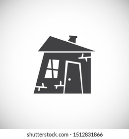 House related icon on background for graphic and web design. Simple illustration. Internet concept symbol for website button or mobile app.