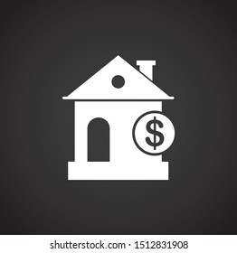 House related icon on background for graphic and web design. Simple illustration. Internet concept symbol for website button or mobile app.