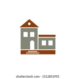 House related icon on background for graphic and web design. Simple illustration. Internet concept symbol for website button or mobile app.
