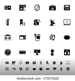 House related icons on white background, stock vector