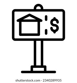 House relocation banner icon outline vector. Service move. Furniture delivery
