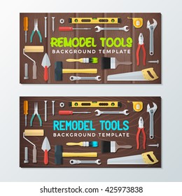 House remodel construction tools isolated 